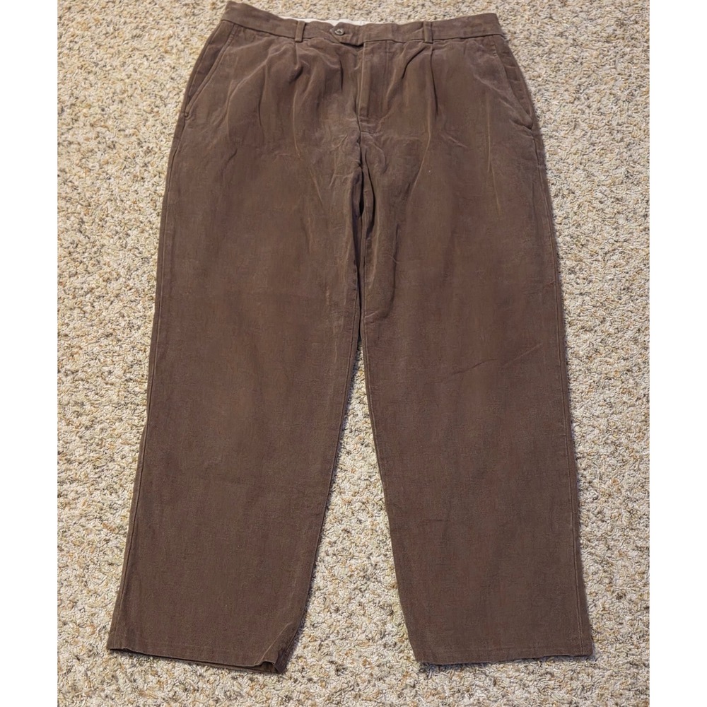 Talbots 100% Cotton Straight Pants Men's Size 36x30‎ Brown